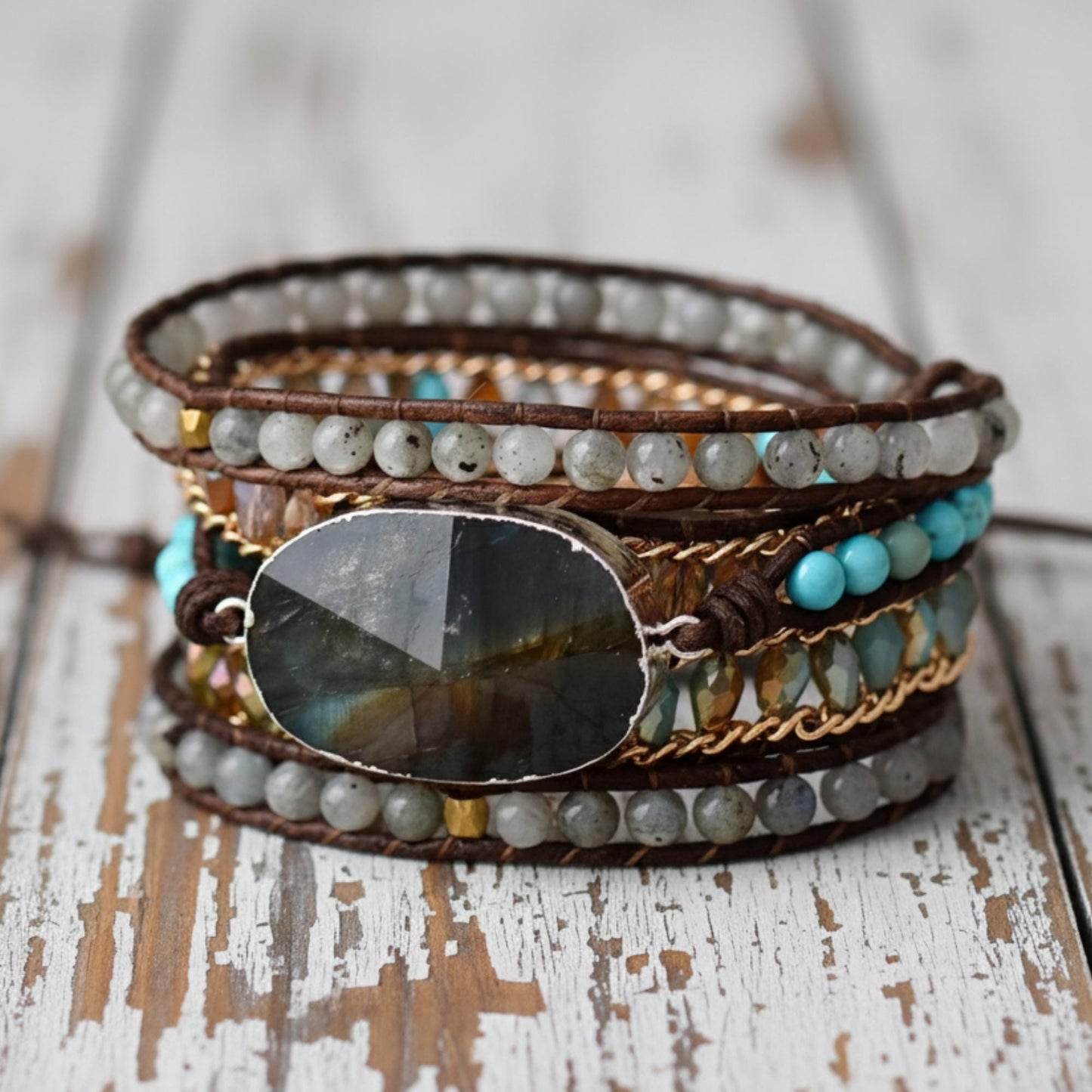 Labradorite Wrap Bracelet