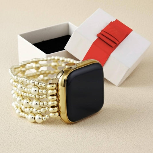 Gold Beaded Smartwatch Band