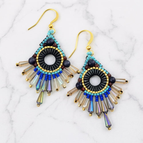 Triangle Beaded Earrings