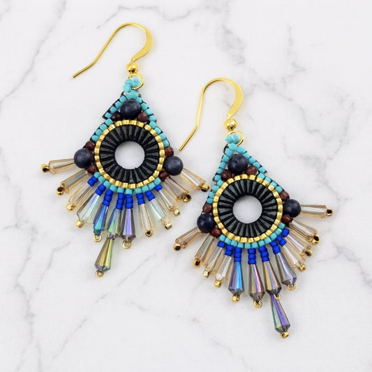 Triangle Beaded Earrings