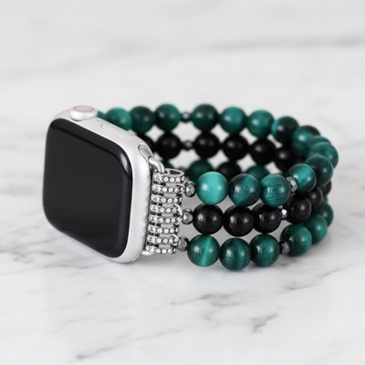 Green Jade Gemstone Bracelet Band Natural Stone Watch Strap for Women