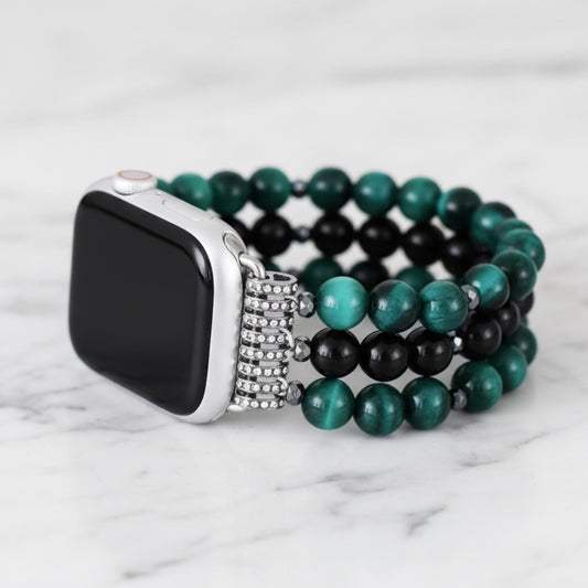 Green Jade Gemstone Bracelet Band Natural Stone Watch Strap for Women