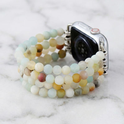 Amazonite Beaded Apple Watch Band Bracelet