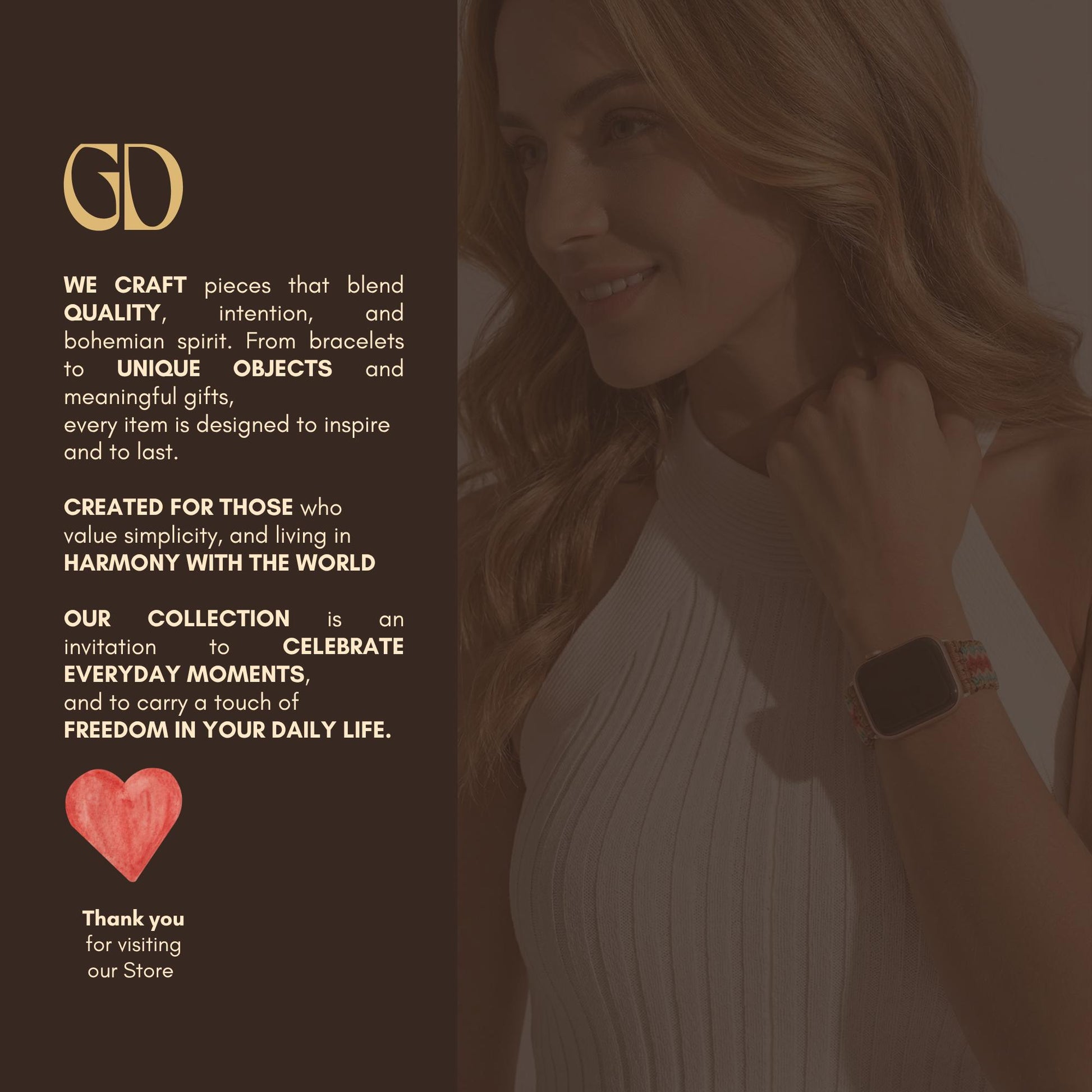 Colorful woven cotton Apple Watch band by Golden is Divine