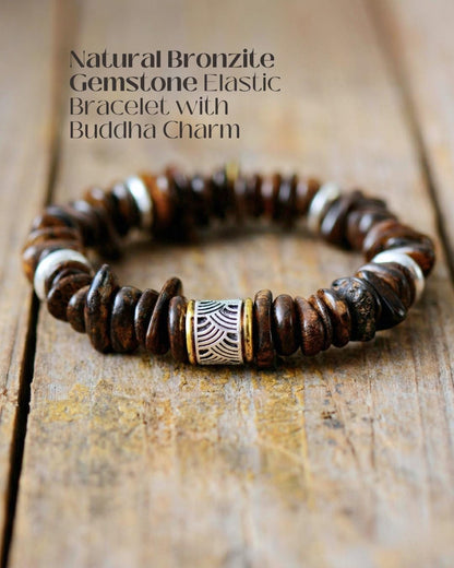 Bronzite Buddha Charm Bracelet
