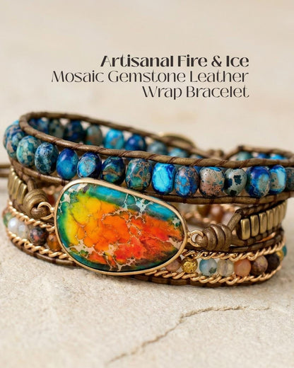 Imperial Jasper Beaded Wrap Bracelet